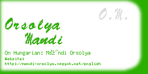 orsolya mandi business card